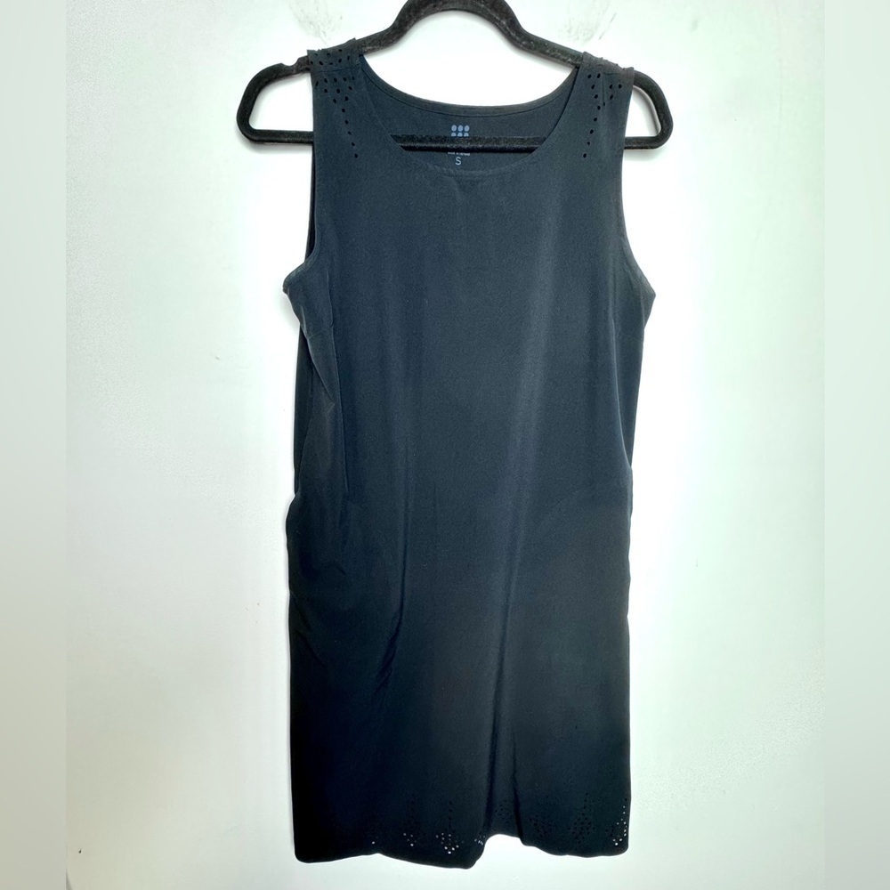 Title Nine black laser cut dress Small